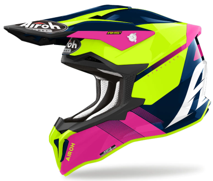 Motocross helmet AIROH STRYCKER BLAZER BLUE PINK GLOSS