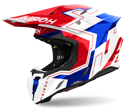 Motocross helmet AIROH TWIST 3 DIZZY BLUE/RED GLOSS