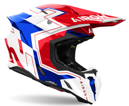 Motocross helmet AIROH TWIST 3 DIZZY BLUE/RED GLOSS