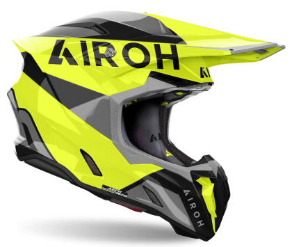 Motocross helmet AIROH TWIST 3 KING YELLOW GLOSS