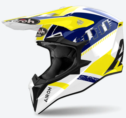 AIROH WRAAAP FEEL BLUE/YELLOW motocross helmet