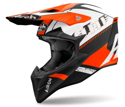 Motocross helmet AIROH WRAAAP FEEL ORANGE MATT