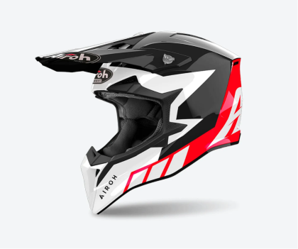 Casca de motocross AIROH WRAAAP RELOADED RED GLOSS