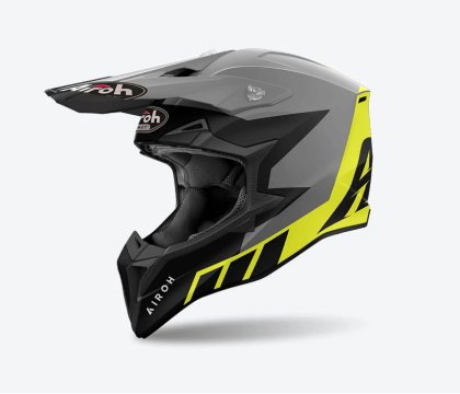 Motocross Helmet AIROH WRAAAP RELOADED YELLOW MATT