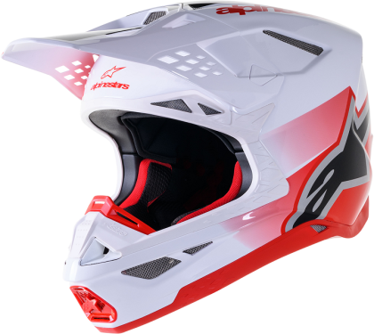 ALPINESTARS SM10 UNIT RD/WT motocross helmet