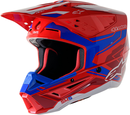 Мотокрос каска ALPINESTARS SM5 ACT 2 RED/BL