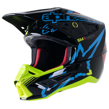 Κράνος Motocross ALPINESTARS SM5 ACT BLACK/YELLOW GLOSS