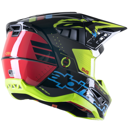 Casca Motocross ALPINESTARS SM5 ACT NEGRU/GALBEN LUCIU