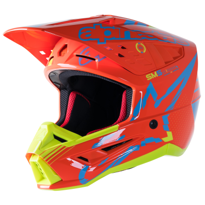 Motocross Helmet ALPINESTARS SM5 ACT ORANGE/YELLOW GLOSS