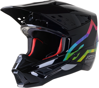 Casca Motocross ALPINESTARS SM5 Busola NEGRA/ARGINTIU