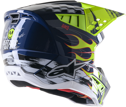 ALPINESTARS SM5 RASH NV/YL motocross helmet