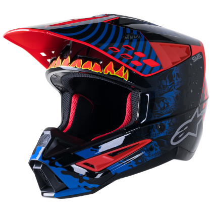 Κράνος Motocross Alpinestars SM5 SOL ΜΑΥΡΟ/ΚΟΚΚΙΝΟ