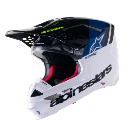 Motocross Helmet ALPINESTARS SM8 RADIUM 2 BLACK/BLUE/WHITE