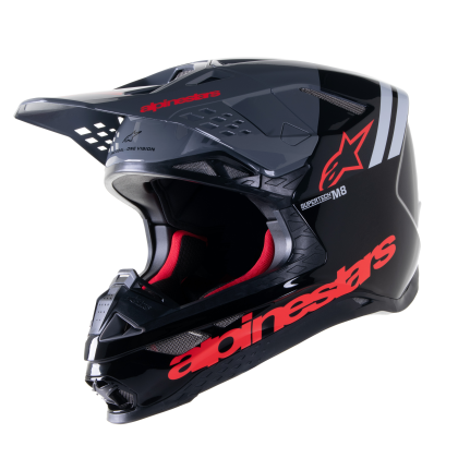 Motocross Helmet ALPINESTARS SM8 RADIUM 2 BLACK/RED