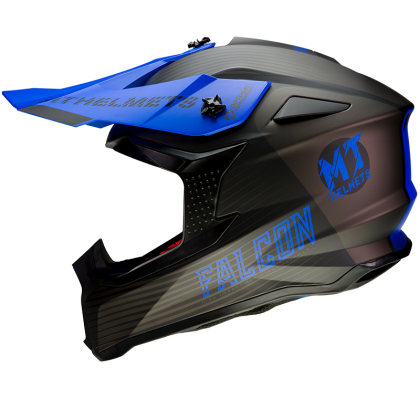 Κράνος Motocross MT FALCON SYSTEM-MATT BLUE