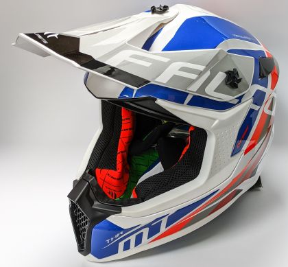 Motocross Helmet MT FALCON THR A7 GLOSS PEARL BLUE