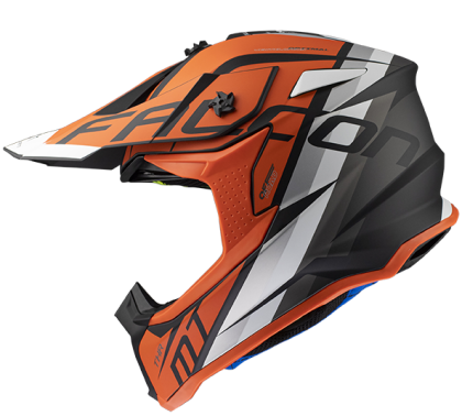 Casca Motocross MT FALCON THR B4 MATT PEARL ORANGE