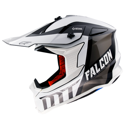 Casca motocross MT FALCON WARRIOR-WHITE