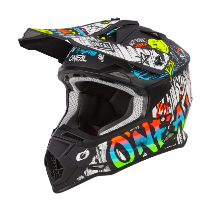 Motocross Helmet O'NEAL 2SERIES RANCID BLACK/WHITE