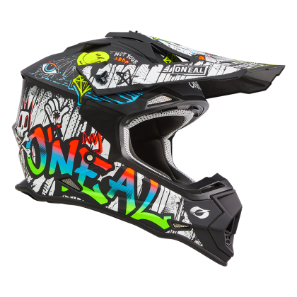 Motocross Helmet O'NEAL 2SERIES RANCID BLACK/WHITE