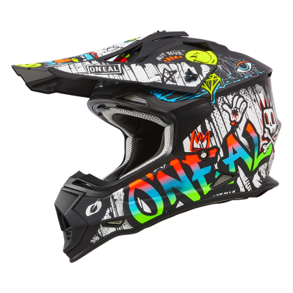 Motocross Helmet O'NEAL 2SERIES RANCID BLACK/WHITE