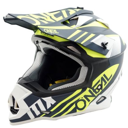 Motocross helmet O'NEAL 2SERIES SPYDE 2.0 BLUE/WHITE/NEON YELLOW 2020