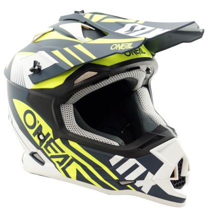 Κράνος Motocross O'NEAL 2SERIES SPYDE 2.0 ΜΠΛΕ/ΛΕΥΚΟ/NEON YELLOW 2020