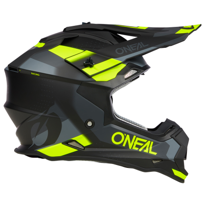 Motocross helmet O'NEAL 2SERIES SPYDE V.23 BLACK/GRAY/NEON YELLOW