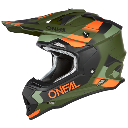 Motocross Helmet O'NEAL 2SERIES SPYDE V.23 GREEN/BLACK/ORANGE