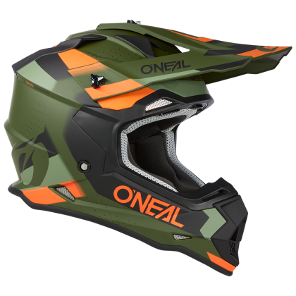 Motocross Helmet O'NEAL 2SERIES SPYDE V.23 GREEN/BLACK/ORANGE