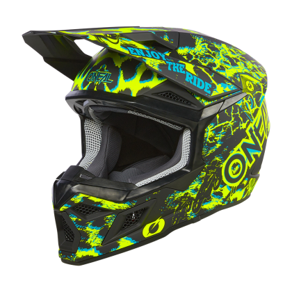 Κράνος Motocross O'NEAL 3SERIES ASSAULT BLACK/NEON YELLOW V.24