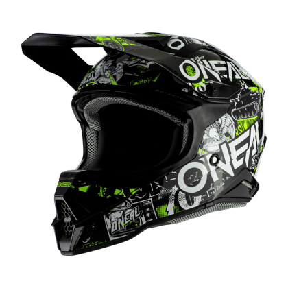 Motocross Helmet O'NEAL 3SERIES ATTACK 2.0 BLACK/NEON YELLOW