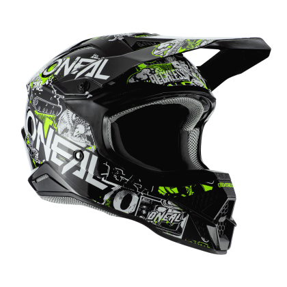 Motocross Helmet O'NEAL 3SERIES ATTACK 2.0 BLACK/NEON YELLOW