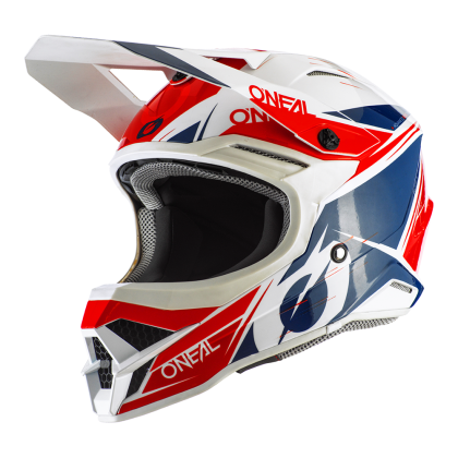 Motocross helmet O'NEAL 3SERIES STARDUST WHITE/BLUE/RED