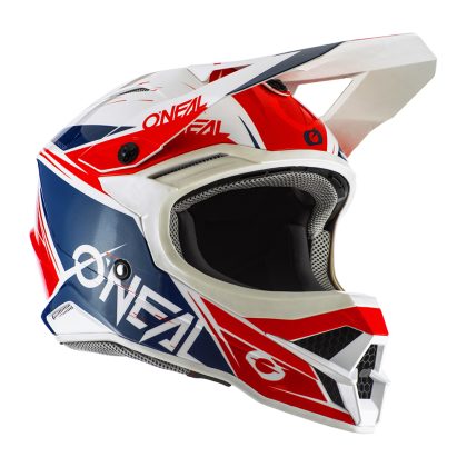 Motocross helmet O'NEAL 3SERIES STARDUST WHITE/BLUE/RED