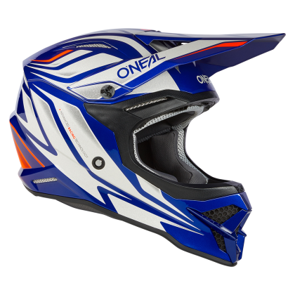 Motocross helmet O'NEAL 3SERIES VERTICAL V.23 BLUE/WHITE