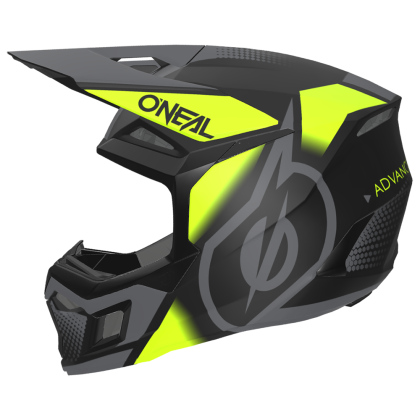 Casca Motocross O'NEAL 3SERIES VISION NEGRU/GALBEN NEON/GRI V.24