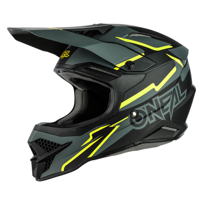 Casca motocross O'NEAL 3SERIES VOLTAGE BLACK/NEON GALBEN