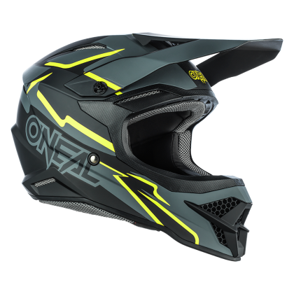 Casca motocross O'NEAL 3SERIES VOLTAGE BLACK/NEON GALBEN