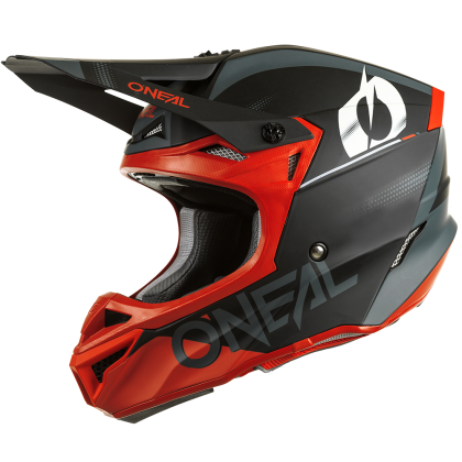 Casca motocross O'NEAL 5SERIES HAZE V.22 NEGRU/ROSU