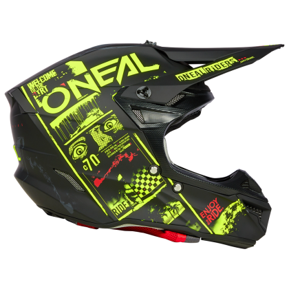 Motocross helmet O'NEAL 5SERIES POLYACRYLITE ATTACK V.23 BLACK/NEON YELLOW