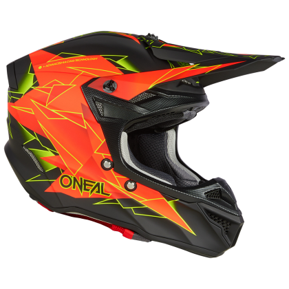 Casca motocross O'NEAL 5SERIES POLIACRILIT SURGE V.23 NEGRU/ROSU