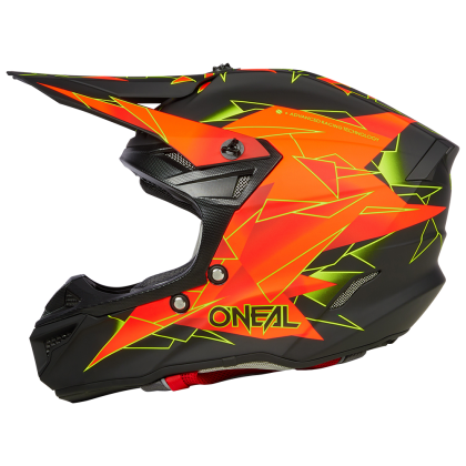 Casca motocross O'NEAL 5SERIES POLIACRILIT SURGE V.23 NEGRU/ROSU