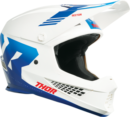 Casca motocross THOR SECTOR 2 CARVE WHITE/BLUE