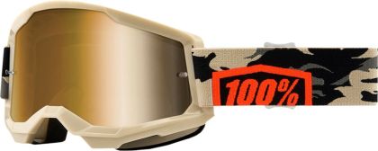 Motocross Goggles 100% STRATA2 KOMBAT-MIRROR GOLD