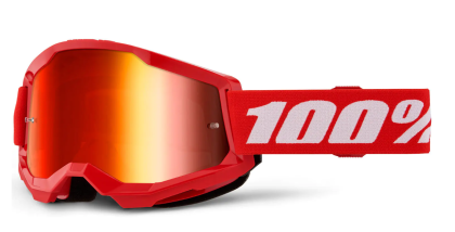 Ochelari Motocross 100% STRATA2 RED - MIRROR RED 24