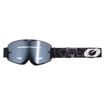 Ochelari de motocross B-20 STRAIN V.22 NEGRU/ALB-ARGINTIU