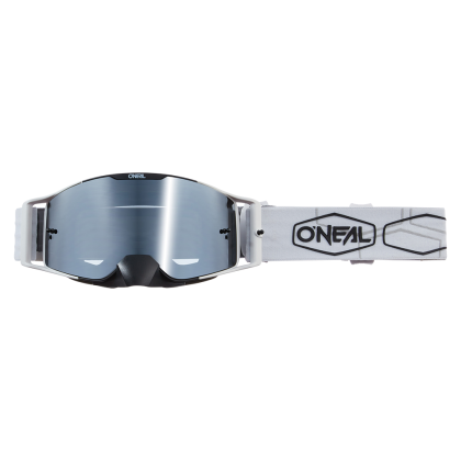 Motocross goggles O`NEAL B-30 HEXX V.22 BLACK/WHITE - SILVER MIRROR