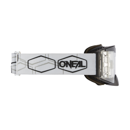 Ochelari Motocross O`NEAL B-30 ROLL OFF HEXX V.22 NEGRU/ALB - TRANSPARENT