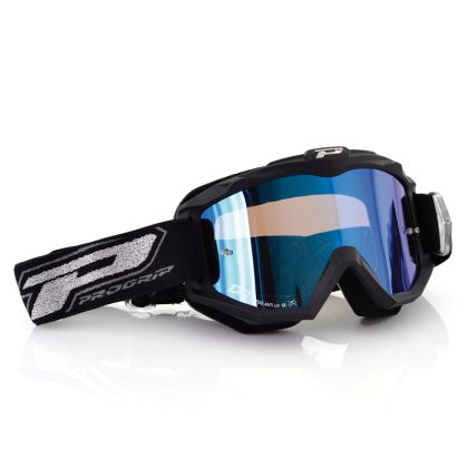 Motocross Goggles PROGRIP 3200 MIRROR BL MATT BK